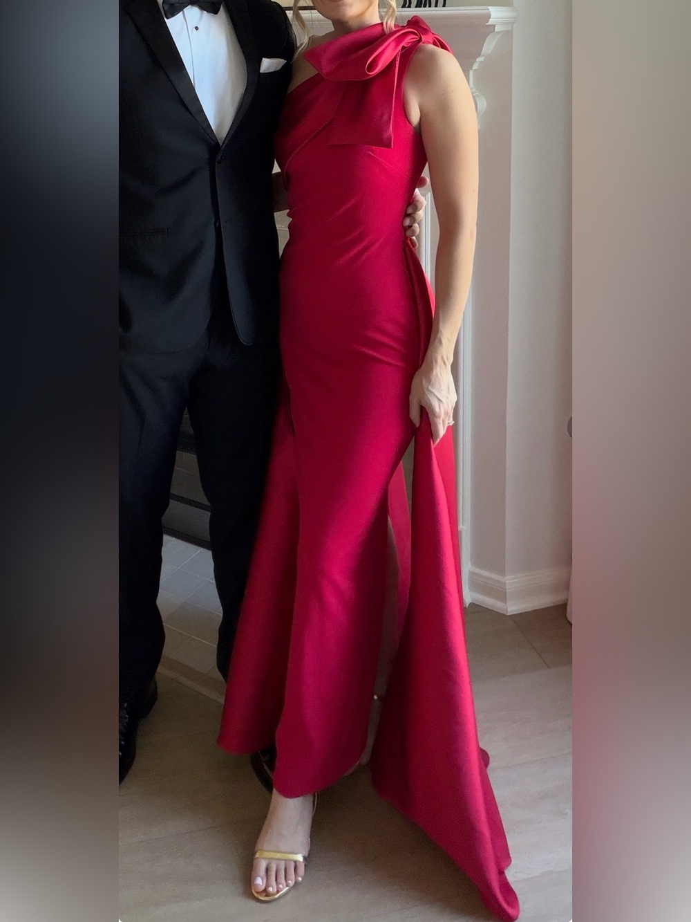 One-Shoulder Mikado Gown